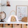 LOEFLIFA Boy Girl Rattan Handbag Bunny Ears Handmade Woven Decorative Basket for Costume Photography Props and Boys and Girls Room Decor view 2