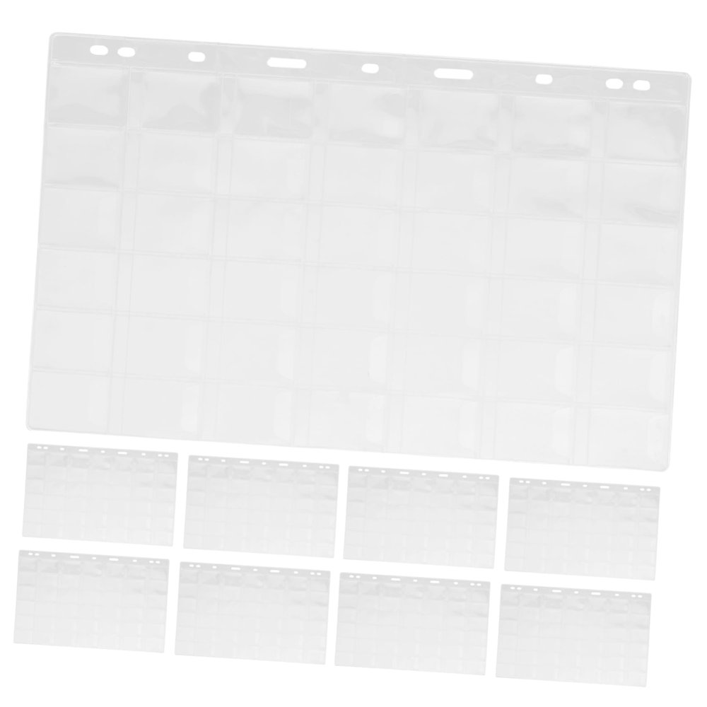Angoily 10 Sheets Coin Collection Page Holder Currency Sleeves Coin Collection Storage Coin Collector Binder Coin Pages for Binder Money Binder Coin Binder Inserts Coin Collecting