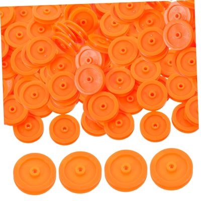 Alipis 100pcs Plastic Pulley Wheel for Toys Craft Projects and Engineering Education Mini Gear Components for Cars Airplanes and Robotics