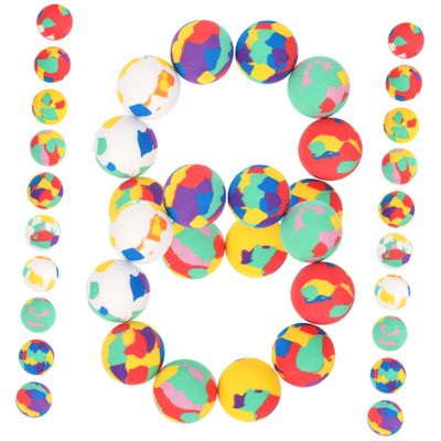 LRXIYODE 50pcs Eva Bouncing Balls for Boy Girl Colorful Stress Relief Balls for Indoor and Great for Parties Gifts and Cognitive Development Activities