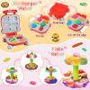 4 in 1 Color Dough Set for Kids 3-5 4-8 Play Kitchen 59Pcs Ice Cream Slime Tools Accessories Kit Playset Noodle Hamburger Maker Food Toy Birthday Gift 3 4 5 6 7 8 Year Old Boys Girls Toys view 4