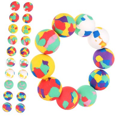 CORHAD 50Pcs Colorful EVA Elastic Balls for Boy Girl Small Bouncy Throwing Balls Decorative Anti-Stress Toys for Boy Girl for Activities