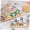 CALLARON Wooden Domino Rack Tray Organizer Solid Wood Domino Table Holder Multi-Function Board Game Accessory view 4