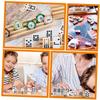 CALLARON 4pcs Domino Holder Trays for Dominoes DIY Game Accessory Wooden Displaying Base Craft Organizers view 3