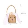 CHILDWEET Decorative Rattan Woven Bunny Ear Handbag for Boys and Girls Cute Handmade Storage Basket for Room Decor and Photography Prop for Boys and Girls Playtime Fun view 3