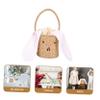 CHILDWEET Decorative Rattan Woven Bunny Ear Handbag for Boys and Girls Cute Handmade Storage Basket for Room Decor and Photography Prop for Boys and Girls Playtime Fun view 4