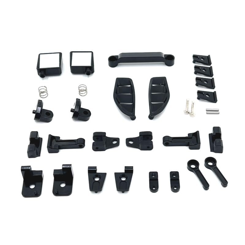 JOYSOG Metal Parts for Hyper Go 1/12 H12Y H12Y+ RC Car Body Shell Anti-Collision Decorative Accessories (Black)