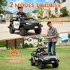 24V Electric Police Car Ride on Toy for Kids, Kids Ride on Car with Remote Control, 400W Ultra Powerful Motors Off-Road Electric Vehicle with Flashing Lights, Police Siren (Grey) view 3