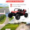 24V 2 Seater Ride on Car, 4WD UTV Electric Cars for Kids with Remote Control, 21" Large Seats, One Foldable Seat, 15.4" Large EVA Wheels, Max Load 140LBS, Music, Light, Ride on Truck for Boys, Girls view 4