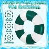 Foilswirl 47.24 Inch Jumbo Inflatable Pool Floats for Adult White Striped Pool Inner Rings Swimming Inflatable Floaties Tube Women Summer Beach Bachelorette Wedding Decor(Green White,2 Pcs) view 3