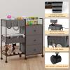 3-Tier Baby Diaper Caddy Organizer and Storage Cart, Baby Essentials with 2+2 Dividers and 3 Drawers, Large Capacity Rolling Cart for Nursery Storage, Diaper Caddy Cart for Crib, Bedroom, Bathroom view 3