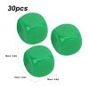 30PCS 16MM Dice Set, Plastic Rounded 6 Sided Dice Cubes, DIY Sticker Math Teaching Tool, Outstanding for Game Party Fun and Craft Making (Green) view 4