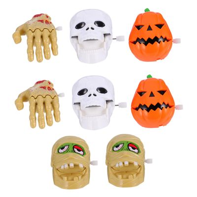 KONTONTY 8Pcs Creative Halloween Wind Up Assorted Ghost Hand Clockwork for Adults for Party Decorations and