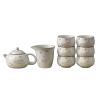 Cute Cat Ru Kung Fu Tea Set, Household Chinese Ceramic Teapot - Play Set: 6 Cups, 1 Teapot, 1 Tea Sea view 1