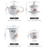 Cute Cat Ru Kung Fu Tea Set, Household Chinese Ceramic Teapot - Play Set: 6 Cups, 1 Teapot, 1 Tea Sea view 3