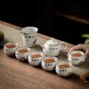 Cute Cat Ru Kung Fu Tea Set, Household Chinese Ceramic Teapot - Play Set: 6 Cups, 1 Teapot, 1 Tea Sea view 4