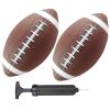 ABAJI Toy Football 2PCS 6 inch Small Mini Ball for Kid Toddler Soft Rubber Come with Pump Needle Boys Girls Gift Party Decor view 1
