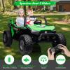 24V 2 Seater Ride on Car, 4WD UTV Electric Cars for Kids with Remote Control, 21" Large Seats, One Foldable Seat, 15.4" Large EVA Wheels, Max Load 140LBS, Music, Light, Ride on Truck for Boys, Girls view 2