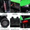 24V 2 Seater Ride on Car, 4WD UTV Electric Cars for Kids with Remote Control, 21" Large Seats, One Foldable Seat, 15.4" Large EVA Wheels, Max Load 140LBS, Music, Light, Ride on Truck for Boys, Girls view 4