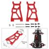 Alloy Front Lower Suspension Arm Set Front Swing Arm High Hardness Remote Control Car Parts for RC Desert Vehicle, Red view 2