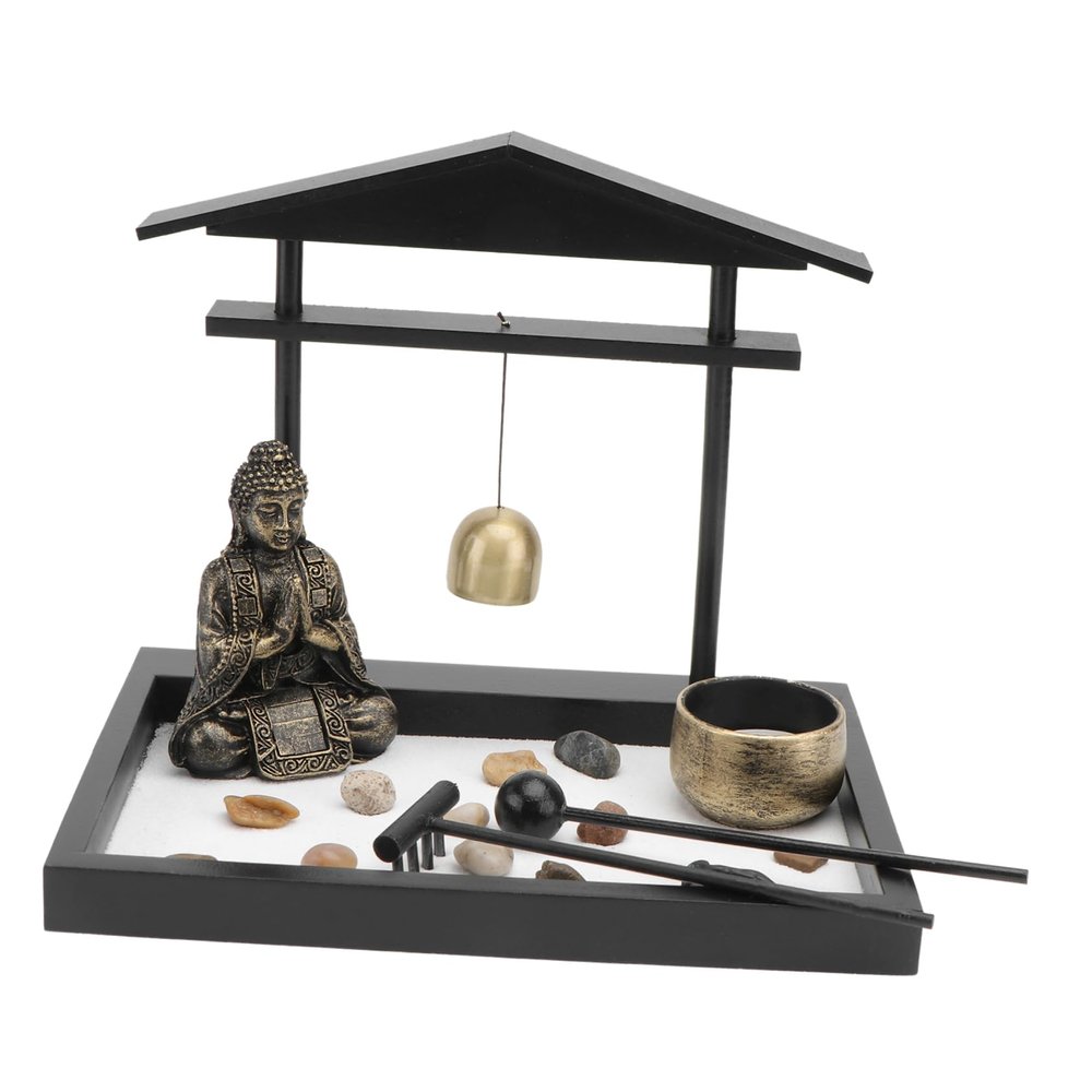 Ciieeo 1set Zen Sandbox Landscape Ornament Decorative Resin Adornment for Desk Relieves Anxiety for Meditation and Relaxation Home Furnishing