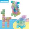 48PCS Pastel Translucent DigitBlocks Magnetic Building Blocks for Kids Montessori STEM Toys for Boys Girls Ages 3-9 Includes Carrying Bag Idea Book Clear Magnet Cubes for Educational Learning Fun view 3