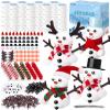 BANBBUR 48 Pack Stocking Stuffers for Kids,Christmas Crafts for Kids Bulk,Build a Snowman Kit,DIY Snowman Crafts Modeling Clay,Christmas Stocking Stuffers Gifts Activities for Boys Girls view 1