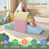 Betterhood Climbing Blocks - Kids Soft Foam Activity Playset - Toddler Couch Climber Gymnastics Equipment for Crawling and Sliding at Home, Preschool, Pink view 3
