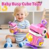 4 in 1 Baby Toys for 6 to 12 Months, Infant Sensory & Stacking for 1+ Year Old, Busy Cube Toys for Babies 12 -18 Months, Piano Xylophone Musical Travel Toys, Christmas Birthday Gifts for 1 - 2 - 3 view 2