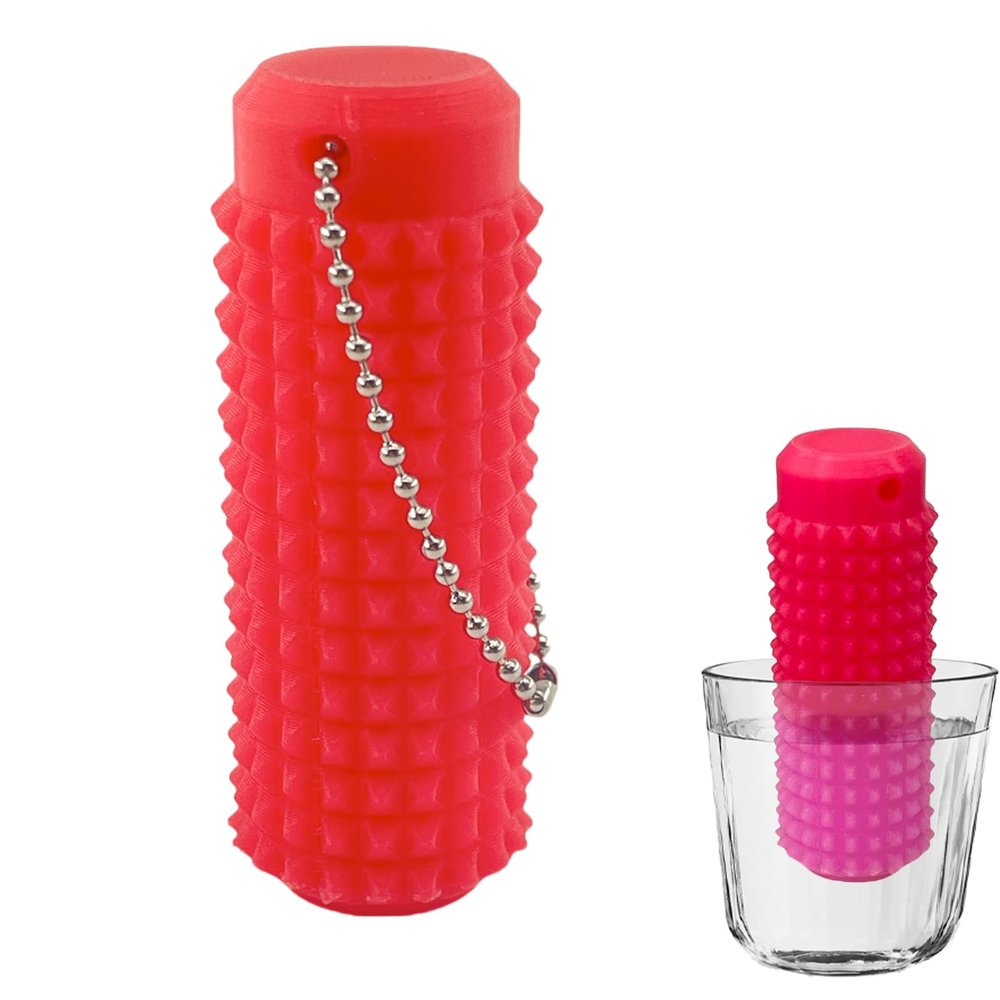 1PCS Little Ouchies Pain Fidget, Pocket Mini Fidget Toy for Adults, Pain Stim Fidget, 3D Printed Venting Key Pendant, Spiky Grippie Stim Keychain Color-Changing (30), Novelty Gifts for Friends