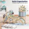 BlueWood Pikler Triangle Set with Cushion, 8-in-1 Foldable Wooden Toddler Climbing Toys Indoor Playground Jungle Gym Montessori Philosophy Climber for 2-6 Years Old, Baby, Kids (Sky Blue) view 2