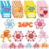 24PC Valentines Cards for Kids with 24PC Fidget Spinner,Funny Sensory Fidget Toys Deformable Chain DIY Robot Spinner,Fingertip Stress Relief Gyro Toy Sensory Toy Valentines for Class Party Favors view 1