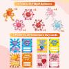 24PC Valentines Cards for Kids with 24PC Fidget Spinner,Funny Sensory Fidget Toys Deformable Chain DIY Robot Spinner,Fingertip Stress Relief Gyro Toy Sensory Toy Valentines for Class Party Favors view 2