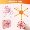 24PC Valentines Cards for Kids with 24PC Fidget Spinner,Funny Sensory Fidget Toys Deformable Chain DIY Robot Spinner,Fingertip Stress Relief Gyro Toy Sensory Toy Valentines for Class Party Favors view 3