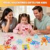 24PC Valentines Cards for Kids with 24PC Fidget Spinner,Funny Sensory Fidget Toys Deformable Chain DIY Robot Spinner,Fingertip Stress Relief Gyro Toy Sensory Toy Valentines for Class Party Favors view 4