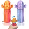 2Pcs Little Ouchies Fidget, Cactus Pain Stim Fidget Toy, Rotating Spiky Grippie Stim Keychain for Anxiety Relief, 3D Printed Portable Stim Tool, Pocket Mini Fidget Toy for Adults Novelty Gifts view 1