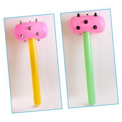 DECHOUS 2pcs Colorful Pvc Inflatable Toy Hammers for Boys and Girls Fun Party Game Props Random Colors for Home Ktv and Outdoor Activities