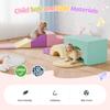 MU Soft Climbing Toys for Toddlers, 7-Piece Baby Soft Foam Climbing Blocks, PU Leather Gym Climb and Crawl Activity Play Set, Indoor Climbing Toys for Kids and Children, Pink view 2