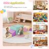 MU Soft Climbing Toys for Toddlers, 7-Piece Baby Soft Foam Climbing Blocks, PU Leather Gym Climb and Crawl Activity Play Set, Indoor Climbing Toys for Kids and Children, Pink view 4
