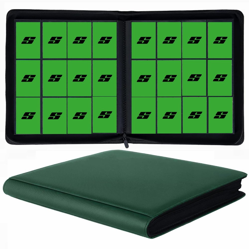 12 Pocket 720 Pockets Trading Card Binder, Ringless Side Loading Card Holder Album, Trading Card Album Fit for YuGiOh, MTG, TCG, Game, Sports, Business Cards