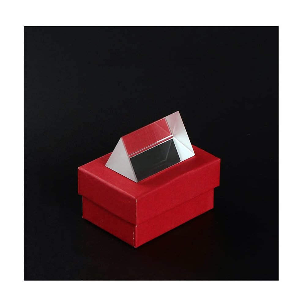 Microscope Triangular Prism K9 Optical Glass Light Spection Reflection Experiment Teaching Photography Triangle Prisms Rainbow Glass Prisma(50X30X30mm)