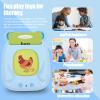 LOGOFUN Kids English Device with 112 Flash Cards Bear Design Children Audio Toy for Preschool Kindergarten Classroom Supplies - Blue view 2