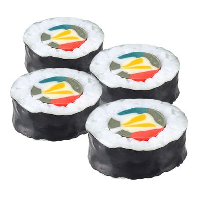 ABOOFAN 4pcs Lifelike Sushi Models Realistic Artificial Onigiri Decoration Props for Photography Food Display and Party for Restaurants and Events