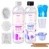 18OZ/500G Silicone Rubber for Making Taba Squishy, Super Soft & Fast Cure Liquid Silicones, Perfect DIY Stress Relief Entertainment, Custom Mold: Cat Paw + Fish + Bear(Transparent) view 1