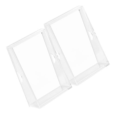 Angoily 2pcs Acrylic Currency Holder for Bills Coins Portable Storage Box for Collections Coin Display Case