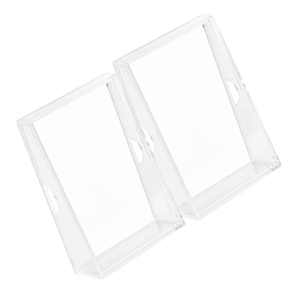 Angoily 2pcs Acrylic Currency Holder for Bills Coins Portable Storage Box for Collections Coin Display Case