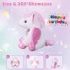 Humor Ted Happy Birthday Gifts Unicorn Plush Toy The Cormers Glowing Singing Happy Birthday Song,Unicorn Stuffed Animal with Moving Wings,Party Gift for Toddlers Boys Girls Kids, 11" Pink view 4