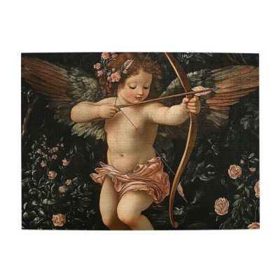 CDSASHCA A Little Angel with a Bow and Arrow 500 Pieces Adult Wooden Jigsaw Puzzles - Perfect for Home Decor,Unique Adults Artwork,Exercising Brain Power and Hands-on Skills,Gifts for Family