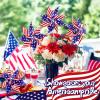 12 Pack 4th of July Decorations Outdoor Pinwheels, Patriotic Decor Red White and Blue Decorations Wind Spinner for Yard Garden,Independence Day, Memorial Day, Veteran's Day view 4
