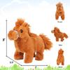 Easfan Walking Pony Toy Plush Interactive Pony Electric Plush Pet Toy with Sound Stuffed Animal Christmas Birthday Gifts for Kids Toddlers,8" view 4